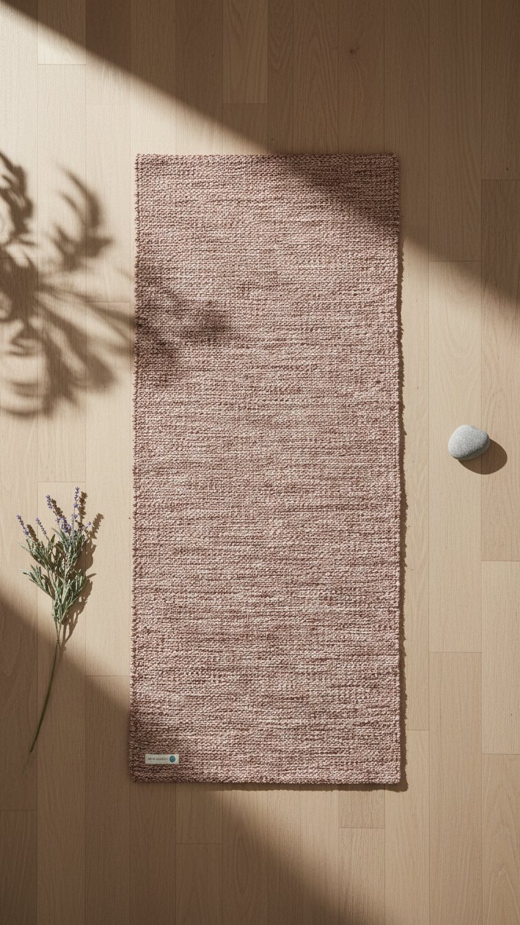 Cotton mat with natural elements