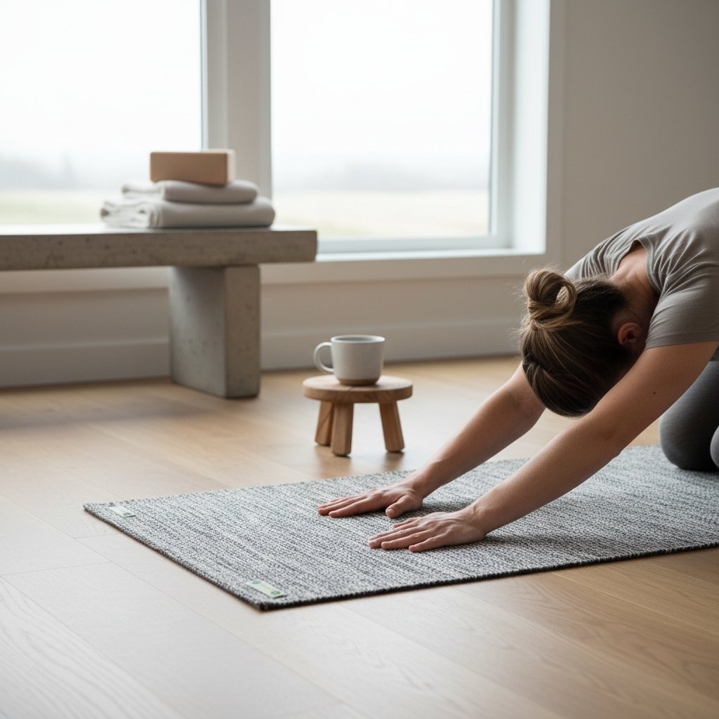 Practitioner on cotton mat