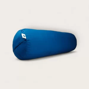 Modern Yogi Round Yoga Bolster made with 100% cotton. Royal Blue Color