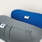 Modern Yogi Moon Yoga Cushions made with 100% cotton. Royal Blue & Gray Color