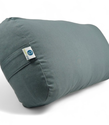 Oblong Yoga Bolster | Kapok Filled | Color Gray
