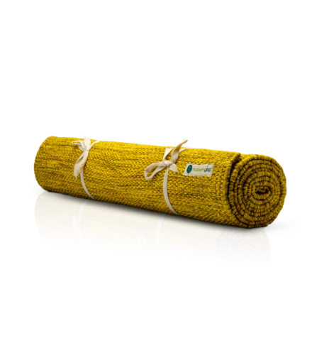 Handwoven 7mm cotton yoga mat by Modern Yogi, eco-friendly yoga mat. Natural Fabric, Hypoallergenic, Skin Friendly. Premium Thick, Extra Cushioning & Support