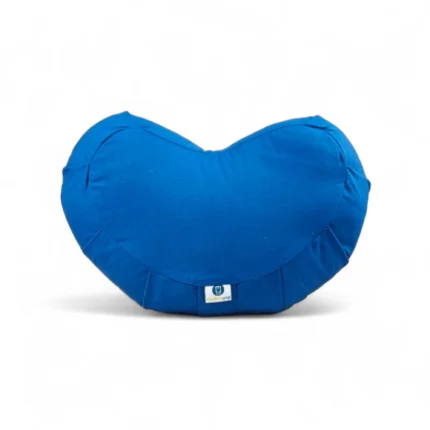 Crescent Zafu Cushion | Yoga Cushion | Kapok Filled | Color Blue