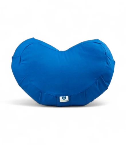 Crescent Zafu Cushion | Yoga Cushion | Kapok Filled | Color Blue