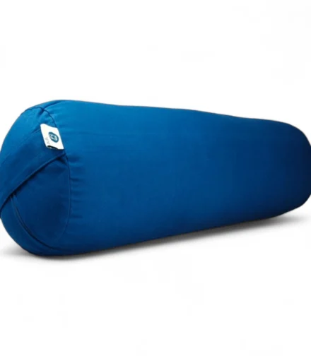 Round Yoga Bolster | Kapok Filled | Color Blue