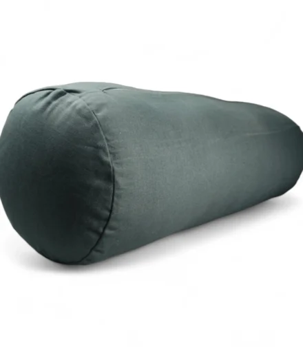 Round Yoga Bolster | Kapok Filled | Color Gray