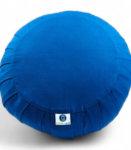 Round Zafu Cushion | Yoga Cushion | Kapok Filled | Color Blue