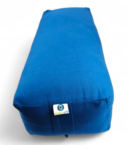 Rectangular Yoga Bolster | Kapok Filled | Color Blue