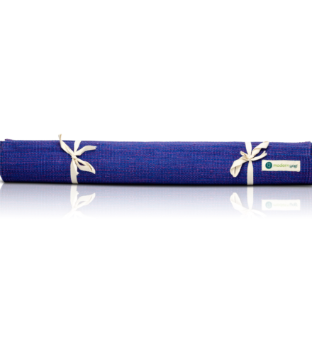 3MM Premium Thick Cotton Yoga Mat - Lilac Indigo | Folded