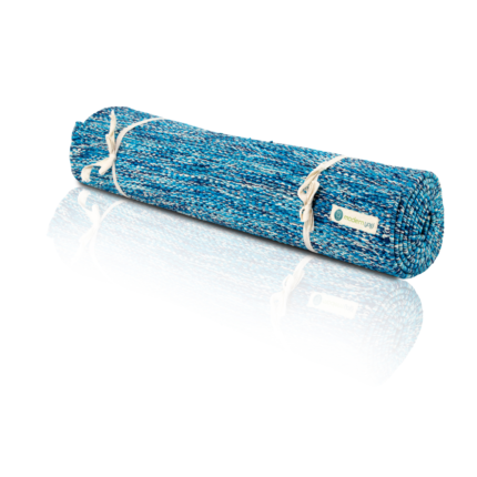 7MM Premium Thick Cotton Yoga Mat - Arctic Sky | Folded