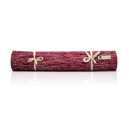 7MM Premium Thick Cotton Yoga Mat - Coral Peach | Folded
