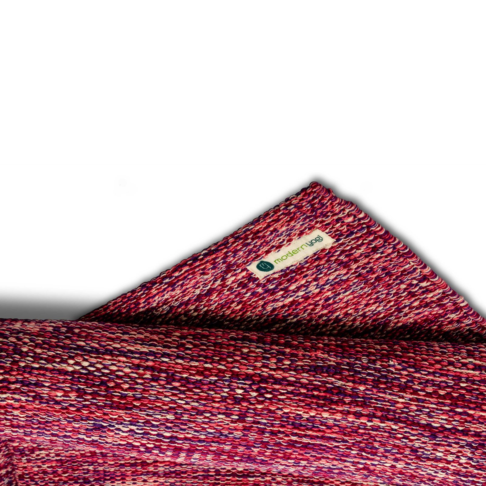 7MM Premium Thick Cotton Yoga Mat - Coral Peach | Folded